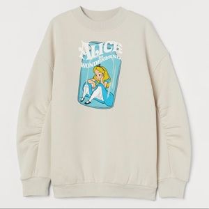 H&M GATHERED SLEEVE SWEATSHIRT